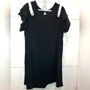 NWT Just Be Black Midi Knit Dress Plus Size 1X Pullover Elastic Waist